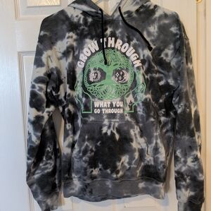 Neon Rioy Black and Gray Tie-Dye Hoodie Size Mens sm